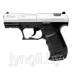 Пистолет пневматический Walther CP 99 (никель с черной рукояткой)