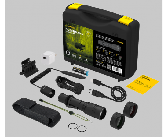 Тактический фонарь Armytek Dobermann Extended Set White. - фото 5 - id-p219698854