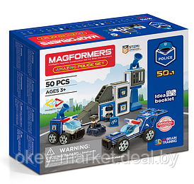 Магнитный конструктор Magformers Police Set оригинал (50 деталей)