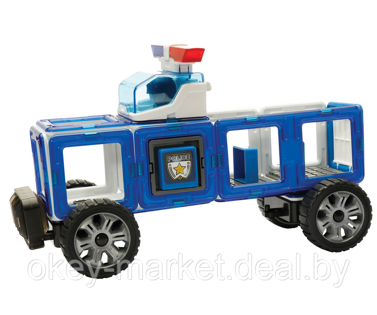 Магнитный конструктор Magformers Police Set оригинал (50 деталей) - фото 5 - id-p219703185