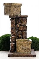 Умывальник садовый с кашпо "Каменная стена" U08851, высота 130 см