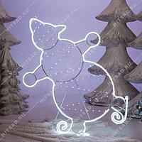 Фигура световая Снеговик на коньках
