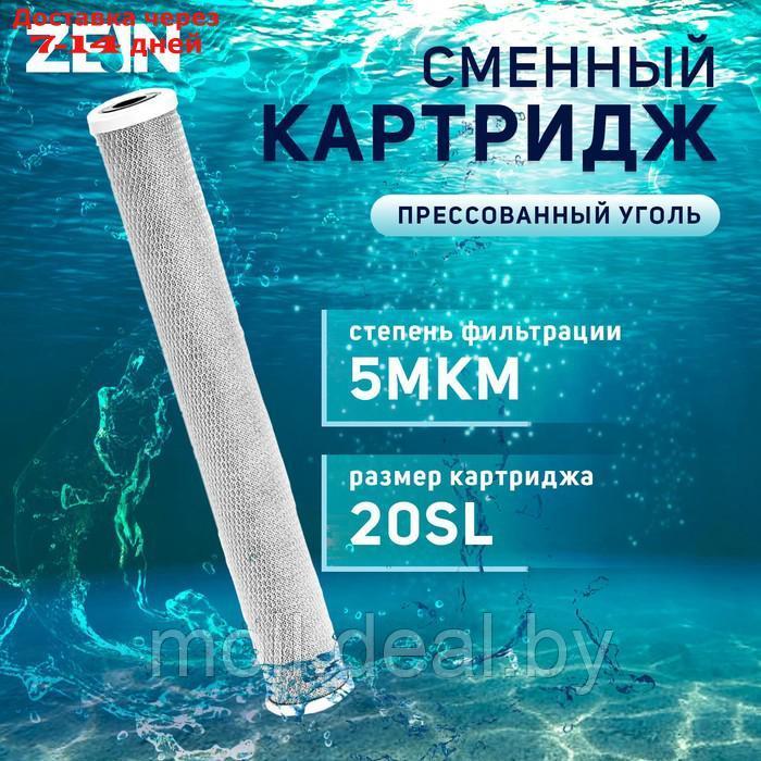 Картридж сменный ZEIN CTO-20SL, прессованый уголь, 5 мкм