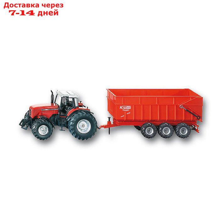Трактор Siku "Массей Фергюсон" с прицепом-кузовом, цвет красный - фото 1 - id-p219683560