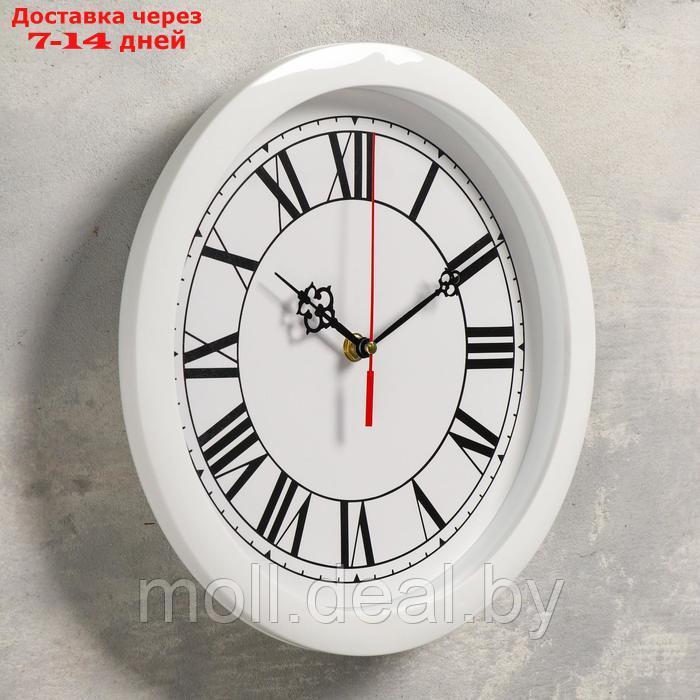 Часы настенные "Классика", римские цифры, белый обод, 28х28 см - фото 2 - id-p219686949