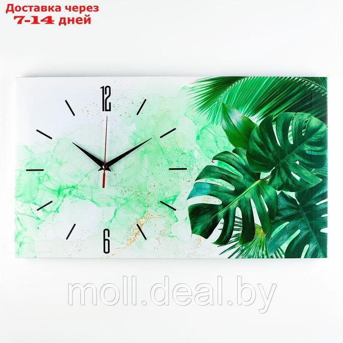 Часы-картина настенные, серия: Интерьер, "Листья", плавный ход, 35 х 60 см - фото 1 - id-p219686953