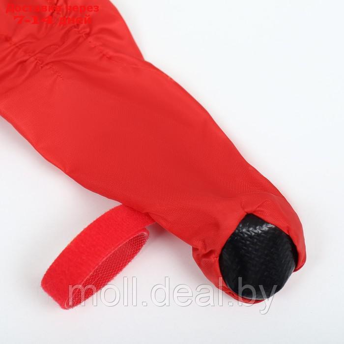 Комбинезон для собак, демисезонный с чехлами на лапы, размер XL (ДС 50, Ог 42), красный - фото 6 - id-p219684000