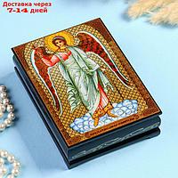 Шкатулка "Ангел-хранитель" 10×14 см, лаковая миниатюра
