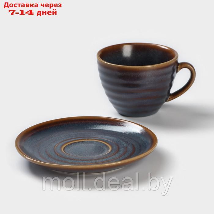 Чайная пара "Garland", чашка, блюдце, цвет синий - фото 2 - id-p219686055