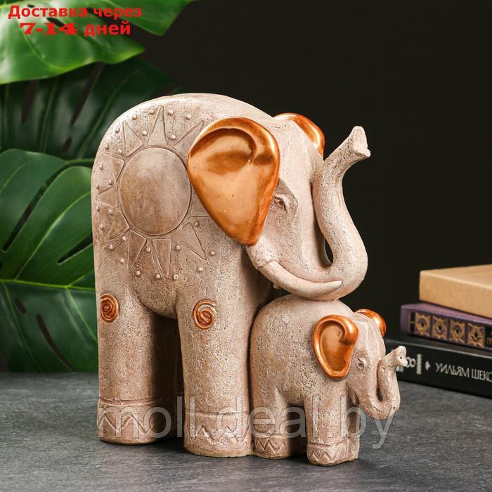 Фигура "Слоны" слоновая кость, 35х30х15см - фото 1 - id-p219684260