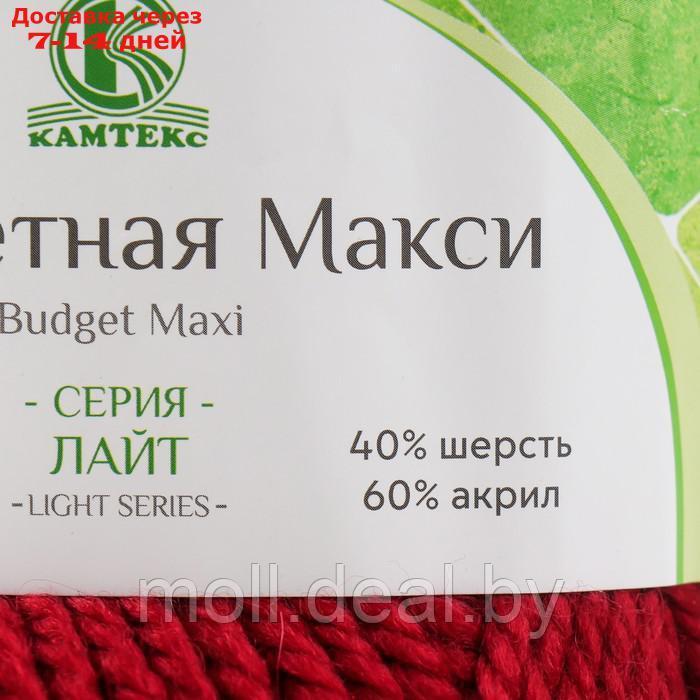 Пряжа "Бюджетная Макси" 40% шерсть, 60% акрил 140м/150гр (вишня - 091) - фото 4 - id-p219686131