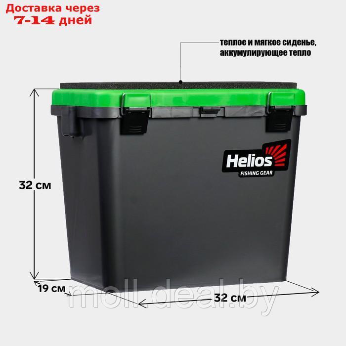 Ящик зимний HELIOS односекционный, цвет серо-салатовый - фото 2 - id-p219686139