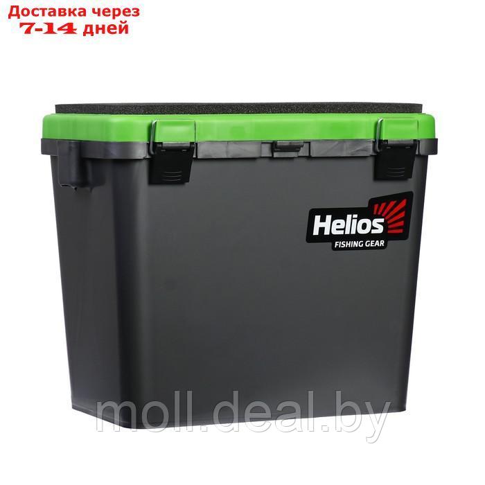 Ящик зимний HELIOS односекционный, цвет серо-салатовый - фото 4 - id-p219686139