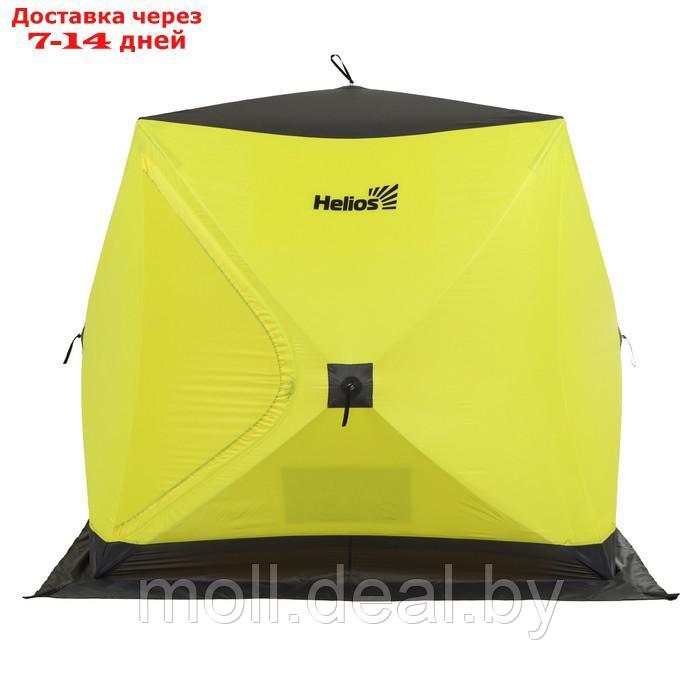 Палатка зимняя утепленная Helios, 1.8 х 1.8 м, цвет желтый/серый (HS-WSCI-180YG) - фото 1 - id-p219686146