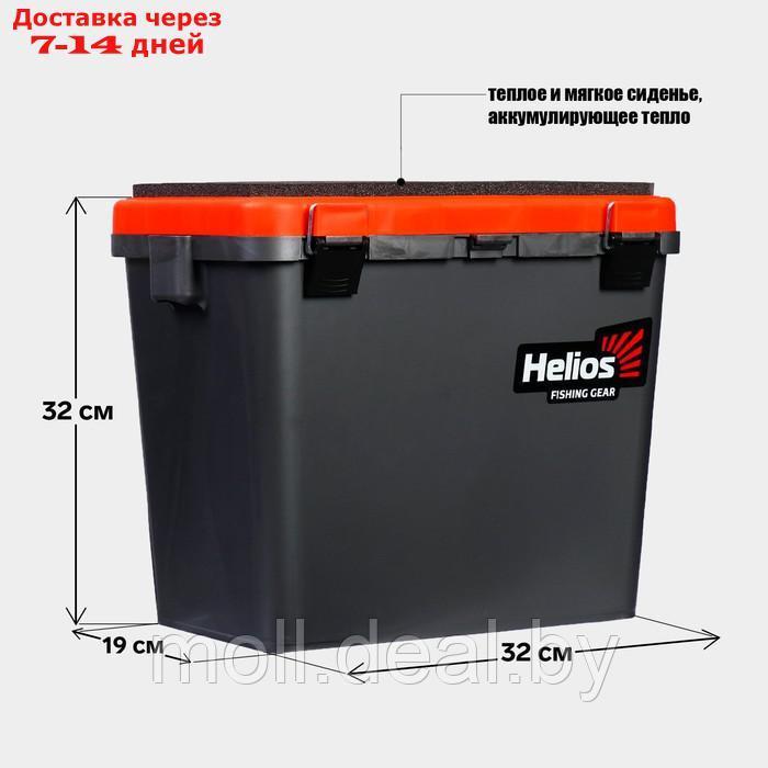 Ящик зимний HELIOS односекционный, цвет серо-оранжевый - фото 2 - id-p219686161