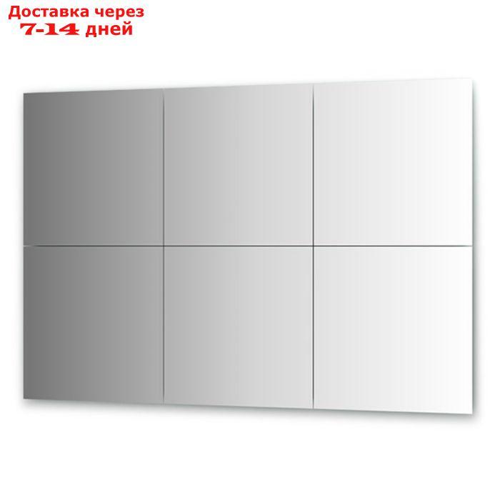 Зеркальная плитка с фацетом 15 мм, - комплект 6 шт квадрат 50 х 50 см, серебро Evoform - фото 1 - id-p219697802