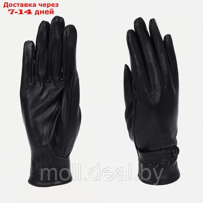 Перчатки жен 22,5*0,5*9 см, нат кожа, утепл иск мех, безразмерные, черный - фото 1 - id-p219684883