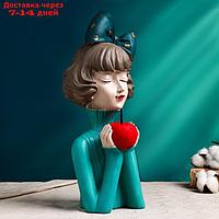 Статуэтка "Девочка с яблоком" 14х14х37см, микс