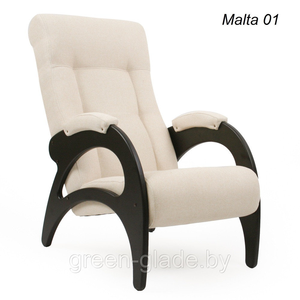 Кресло для отдыха модель 41 каркас Венге ткань Мальта-01 без лозы - фото 3 - id-p23905396
