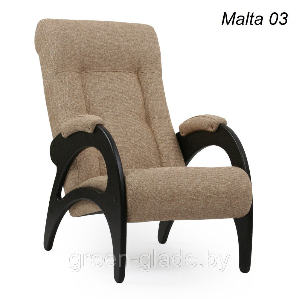 Кресло для отдыха модель 41 каркас Венге ткань Мальта-03 без лозы - фото 3 - id-p5536112