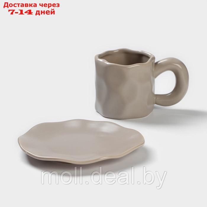 Чайная пара "Базальт" чашка 200 мл, блюдце 14,8*13 цвет серый - фото 2 - id-p219687354