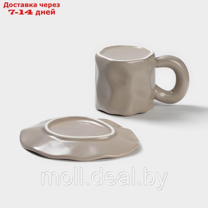 Чайная пара "Базальт" чашка 200 мл, блюдце 14,8*13 цвет серый - фото 4 - id-p219687354