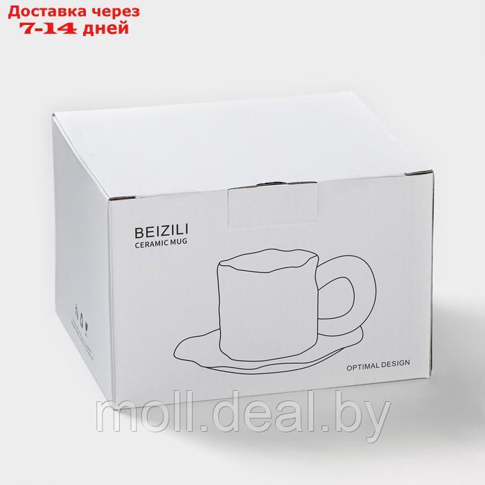 Чайная пара "Базальт" чашка 200 мл, блюдце 14,8*13 цвет серый - фото 6 - id-p219687354