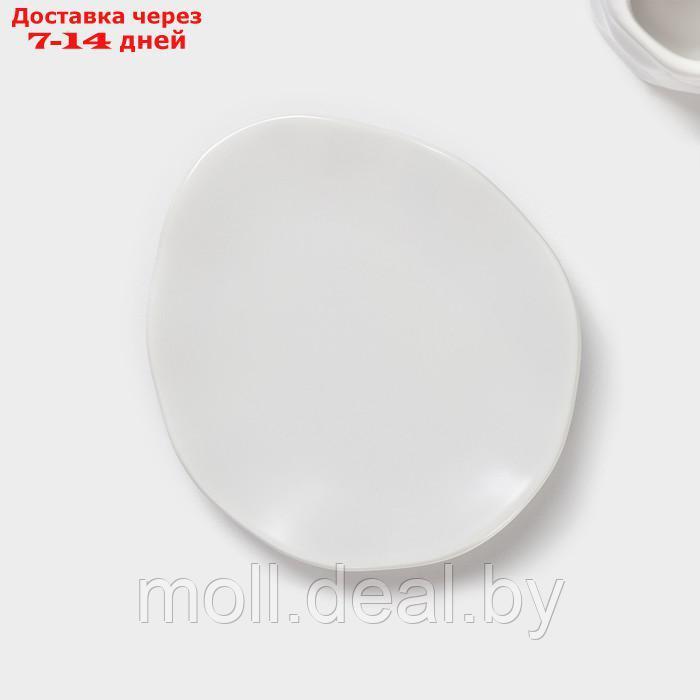 Чайная пара "Базальт" кружка 200 мл, блюдце 14,8*13 цвет белый - фото 3 - id-p219687357