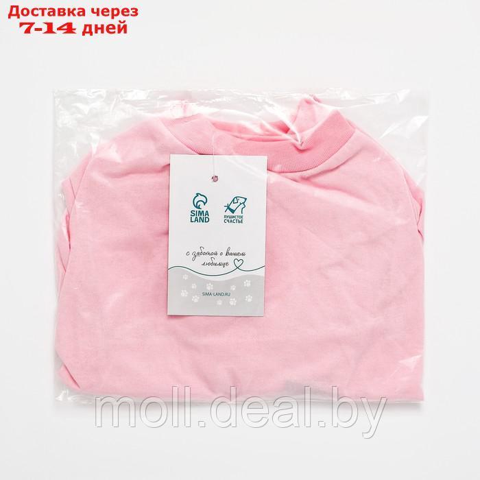 Костюм для животных нежно-розовый, размер XS (ДС 27, ОШ 23-27, ОГ 41-45) - фото 9 - id-p219688691