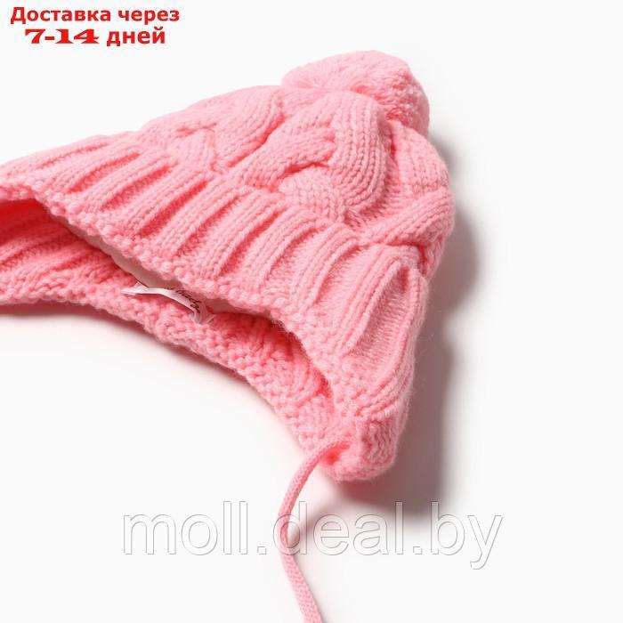 Шапка детская, цвет розовый, размер 42-44 - фото 2 - id-p219686534