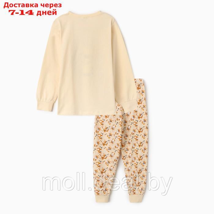 Пижама детская, цвет молочный/корги, рост 110 см - фото 5 - id-p219686540
