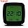 Часы настольные электронные: будильник, термометр, календарь, гигрометр, 7.8х8.3 см, черные, фото 2