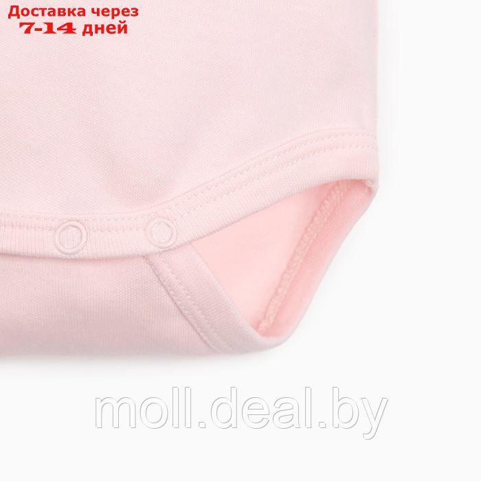 Комплект детский (боди, шорты) MINAKU, цвет розовый, рост 62-68 см - фото 6 - id-p219683236
