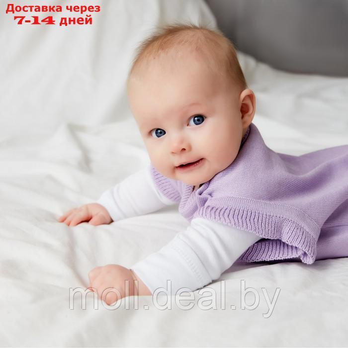 Комбинезон детский вязаный MINAKU, рост 80-86, цвет лавандовый - фото 4 - id-p219688782