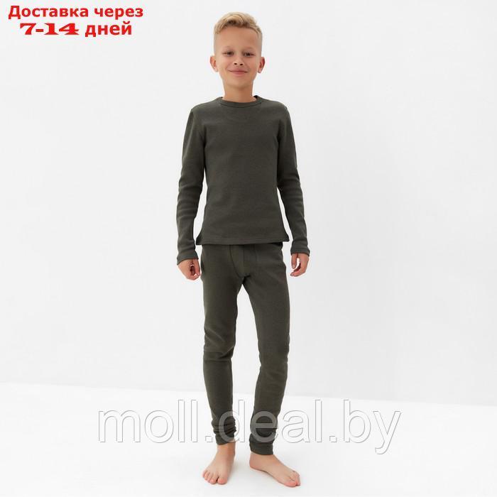Термобелье для мальчика (лонгслив, легинсы) цвет хаки, рост 134 - фото 1 - id-p219686635