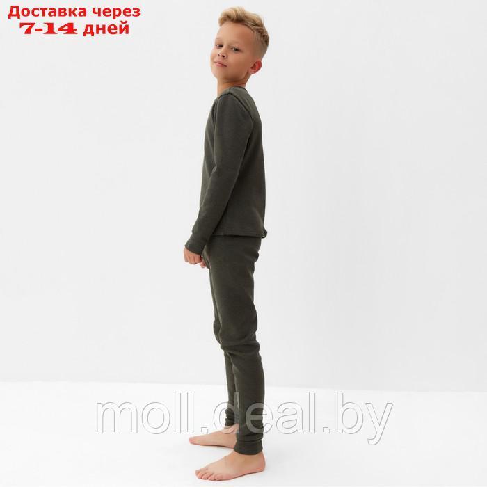 Термобелье для мальчика (лонгслив, легинсы) цвет хаки, рост 134 - фото 3 - id-p219686635