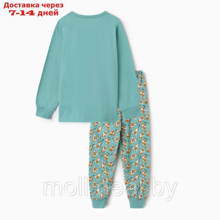 Пижама детская, цвет бирюзовый/коргир, рост 116 см - фото 5 - id-p219686655