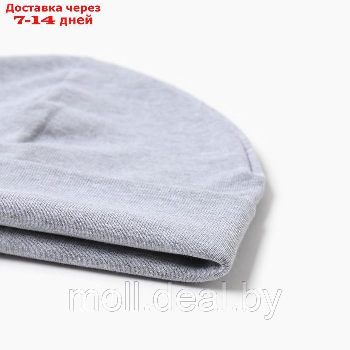 Комплект детский (шапка, снуд), цвет серый меланж/Тучка, размер 50-52 - фото 2 - id-p219685666