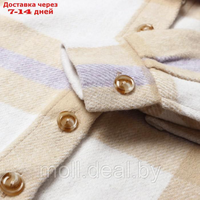 Рубашка детская KAFTAN утеплённая, размер 32 (110-116 см), цвет бежевый - фото 3 - id-p219686729