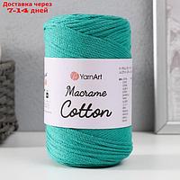 Пряжа "Macrame Cotton" 20% полиэстер, 80% хлопок 225м/250гр (783 т.изумруд)