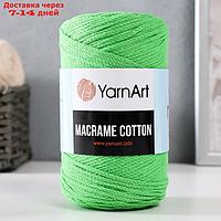 Пряжа "Macrame Cotton" 20% полиэстер, 80% хлопок 225м/250гр (802 зеленый)