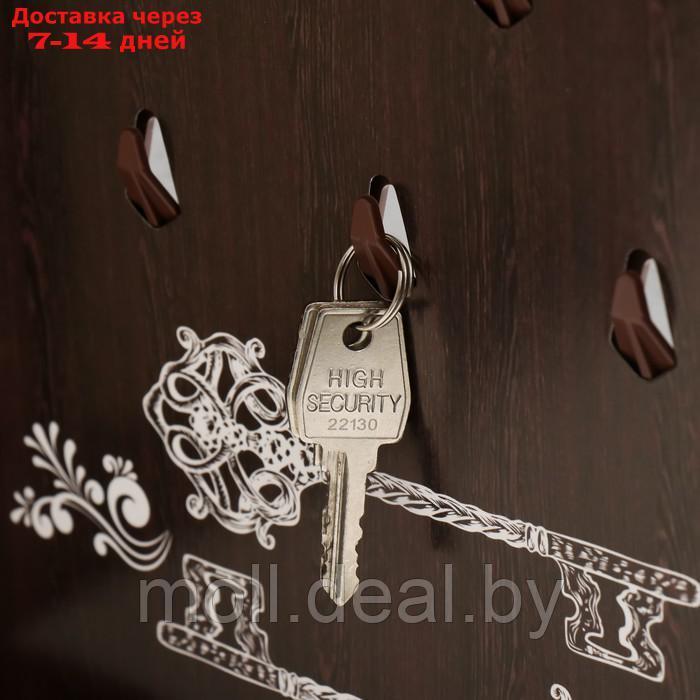 Ключница закрытая "Ключ" 26,5х31,5 см Орех - фото 4 - id-p219685789