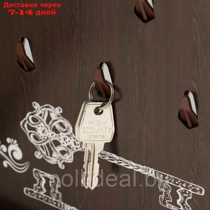 Ключница закрытая "Свит хоум" 26,5х31,5 см Орех - фото 4 - id-p219685815