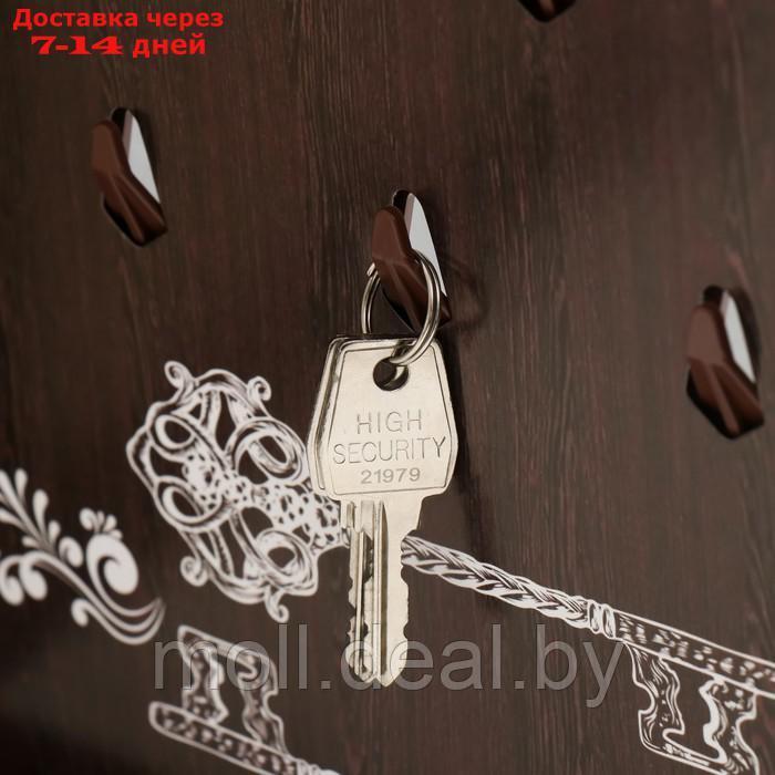 Ключница закрытая "Париж в рамке" 26,5х31,5 см Орех - фото 4 - id-p219685821