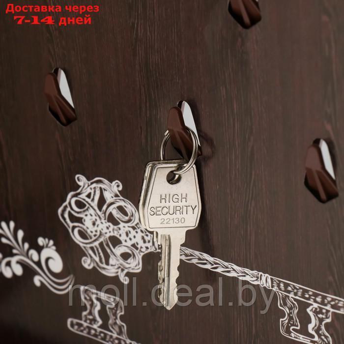 Ключница закрытая "Ключи" 26,5х31,5 см Орех - фото 4 - id-p219685823