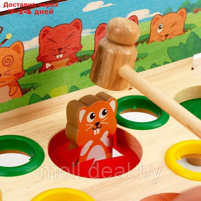 Детская развивающая игра стучалка "Стукни Крота" 32х20х4.5 см - фото 6 - id-p219687864