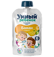 Умный ребенок Банан-Яблоко 1шт (Детское питание Vertera)