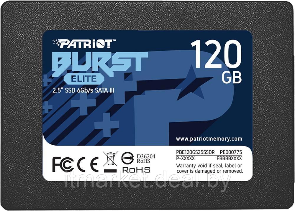 Жесткий диск SSD 120Gb Patriot Burst Elite (PBE120GS25SSDR) - фото 1 - id-p219705686
