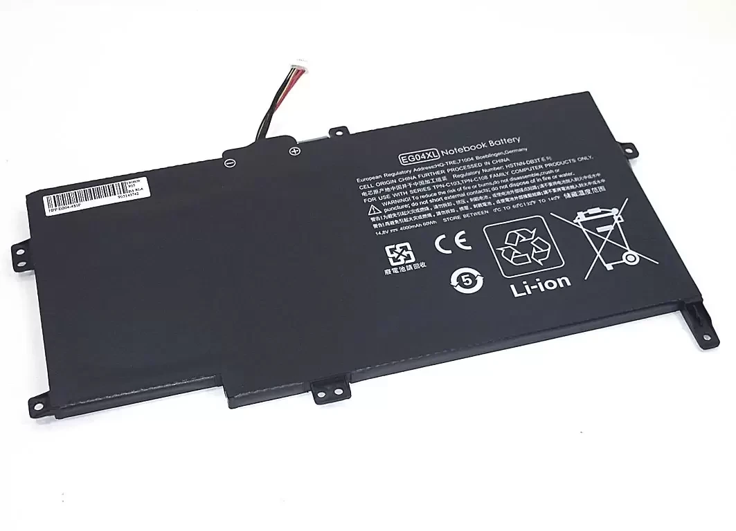 Аккумулятор (батарея) для ноутбука HP Envy SleekBook 6 (EG04), 14.8В, 4000мАч, 60Wh, черный (OEM) - фото 1 - id-p219709849