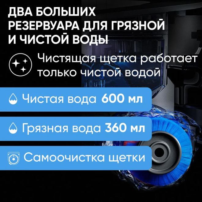 Робот-пылесос SmartMi VortexWave Robot Vacuum Cleaner ZNXDJQR01ZM (международная версия) - фото 9 - id-p193259390